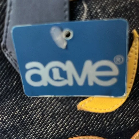 VINTAGE NEW OLD STOCK! ACME denim leather western boots women’s  8 - Picture 12 of 15